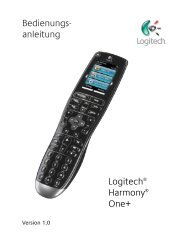 User Manual Handbuch Logitech® Harmony® 650 Remote