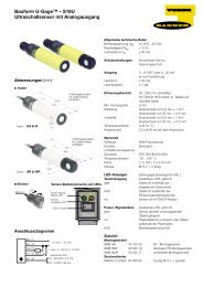 Bauform U-Gage™ – S18U Ultraschallsensor mit Analogausgang