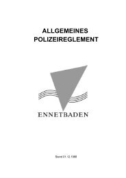 ALLGEMEINES POLIZEIREGLEMENT - Gemeinde Ennetbaden