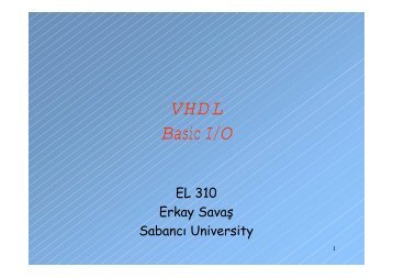 VHDL Basic I/O