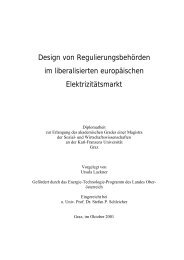 Design von Regulierungsbehörden im liberalisierten europäischen ...