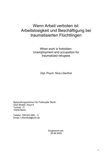 Manuskript Nina Lilienthal - BEHANDELN-STATT-VERWALTEN.DE