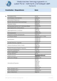 Krankheiten / Dispositionen Gene - MVZ Labor PD Dr. Volkmann ...