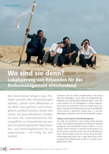 CWT Connect Ausgabe 02-2013 - Carlson Wagonlit Travel