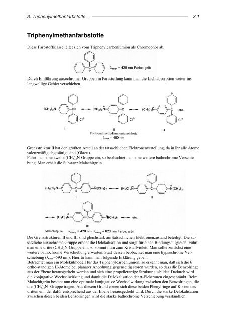 3. Triphenylmethanfarbstoffe