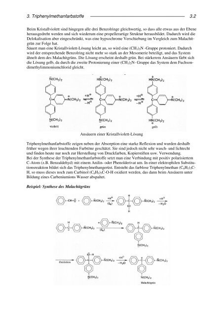 3. Triphenylmethanfarbstoffe