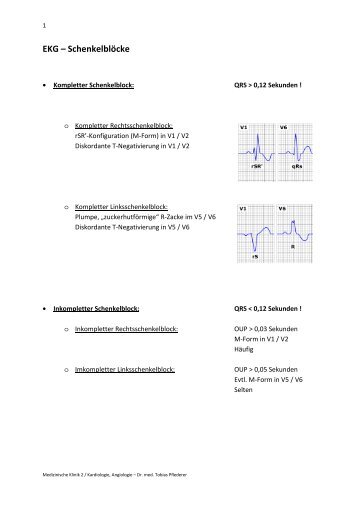 EKG – Schenkelblöcke - Medizin 2