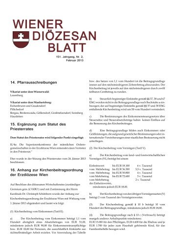 Diözesanblatt 2/2013 - Thema Kirche
