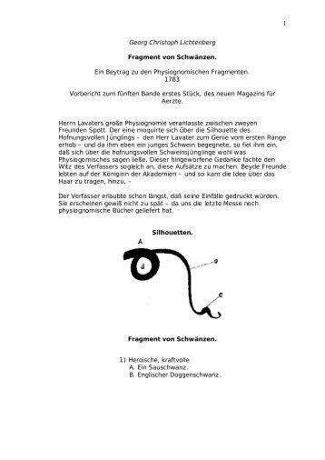 Fragment von Schwänzen - Lichtenberg-Gesellschaft eV