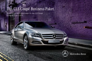 Preisliste Mercedes-Benz CLS Coupe-Buisiness Paktet-(C218) vom 08.04.2013.