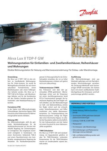 Akva Lux II TDP-F GW - Danfoss GmbH