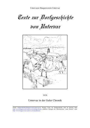 1616-Untervaz in der Guler Chronik - Burgenverein Untervaz