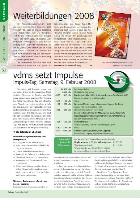 Reflexe Ausgabe September 2007 - vdms