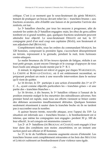 PDF "Historique du 33e RI pendant la Grande ... - HoriZon14-18.eu