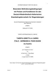Besondere Beförderungsbedingungen mit ... - Cargo - Trenitalia