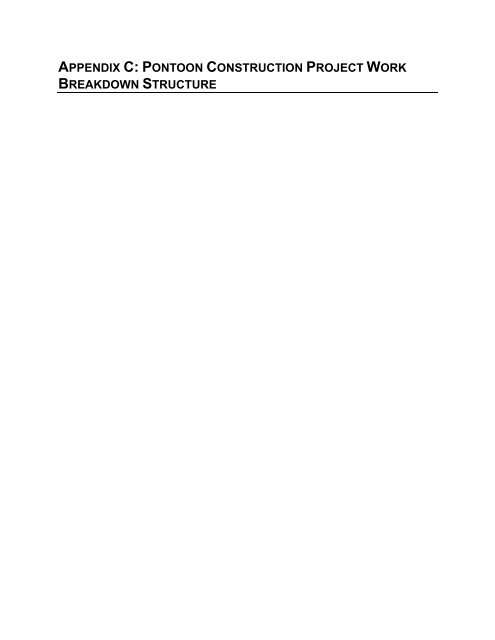 appendix c: pontoon construction project work breakdown structure