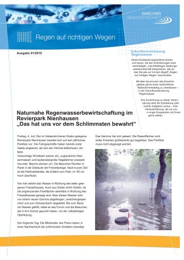 Regenwasser - 2010-01 - Ausgabe 1 - Revierpark Nienhausen - EGLV
