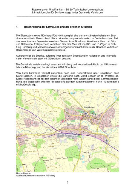 Lärmaktionsplan Veitsbronn - Regierung von Mittelfranken - Bayern