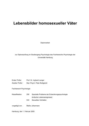 Lebensbilder homosexueller Väter - Schwule Vaeter und ...