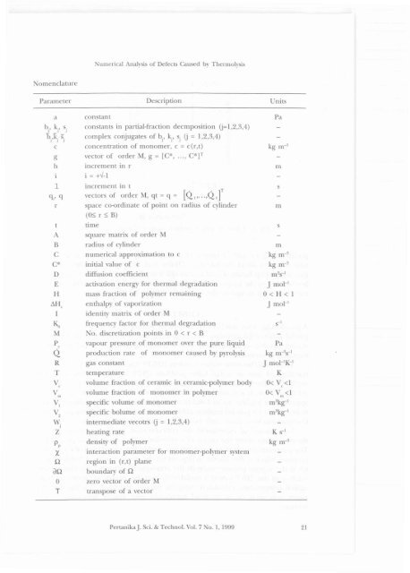 Numerical Analysis of Defects Caused by Thermolysis in an Infinite ...