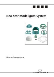 Neo-Star Modellguss-System Gebrauchsanweisung - DENTAURUM