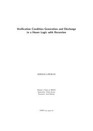 Verification Condition Generation and Discharge in a Hoare Logic ...