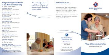 Pflege-Wohngemeinschaften - Bremer Heimstiftung