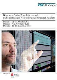 Disponent/in im Eisenbahnverkehr Mit ... - VDV-Akademie