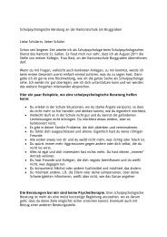 Schulpsychologische Beratung an der Kantonsschule am ...