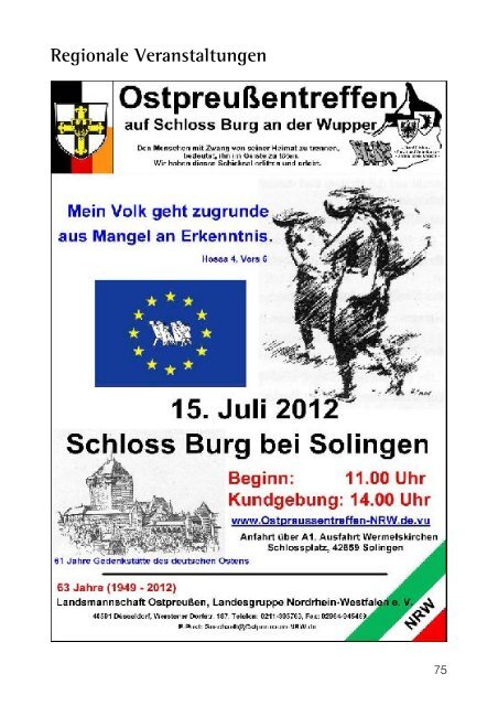 Sommer 2012 - Stadtgemeinschaft Tilsit eV - Landsmannschaft ...