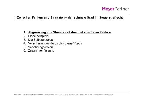 Zwischen Fehlern und Straftaten der schmale Grad im Steuerstrafrecht