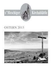 s'Meschiger Kirchablättle Ostern 2013 - Pfarre Götzis