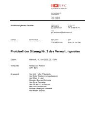 Protokoll der VR Sitzung Nr. 3 vom 18