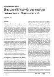 Einsatz und Effektivität authentischer Lernmedien im Physikunterricht