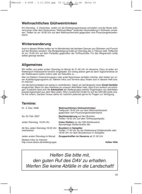 4/06 - Deutscher Alpenverein Sektion Braunschweig e.V.