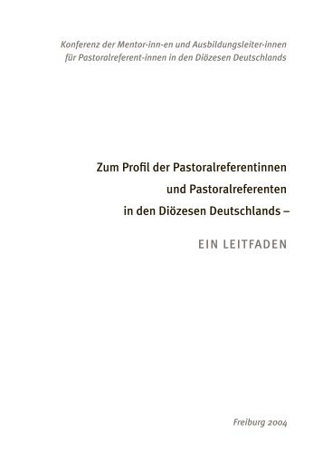 Profilleitfaden - KMA - Pastoralreferent(inn)