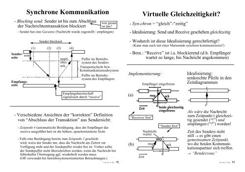 Synchrone Kommunikation - The Distributed Systems Group