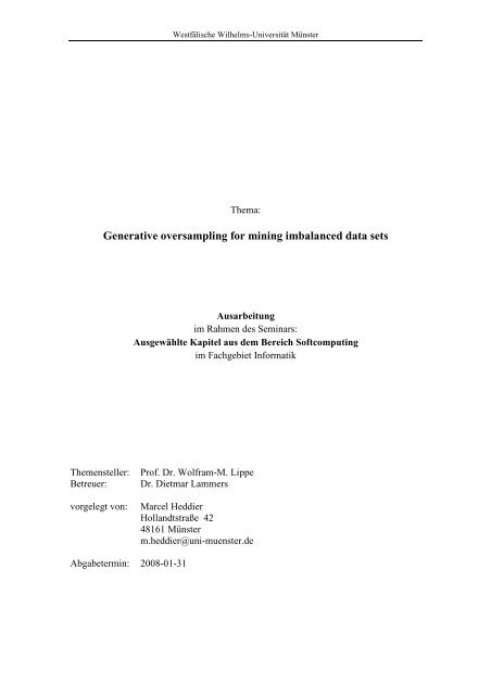 Generative oversampling for mining imbalanced data sets