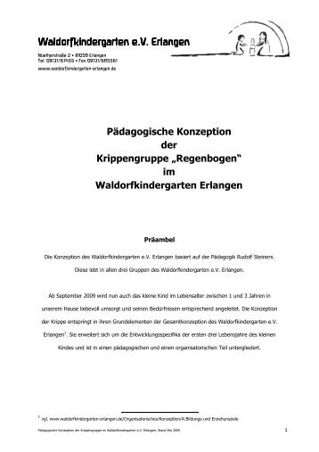 Konzeption Krippe - Download - Waldorfkindergarten Erlangen eV