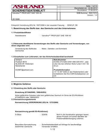 SICHERHEITSDATENBLATT - Webkat