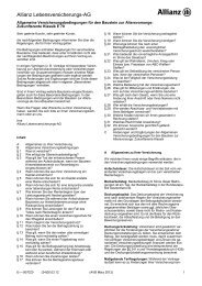 Allianz Privatrente Invest Alpha Balance Versicherungsbedingungen