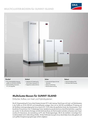 Multicluster-Boxen für Sunny Island - SMA Solar Technology AG