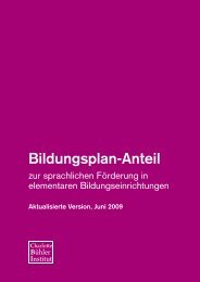 Bildungsplan-Anteil zur sprachlichen Förderung in elementaren ...