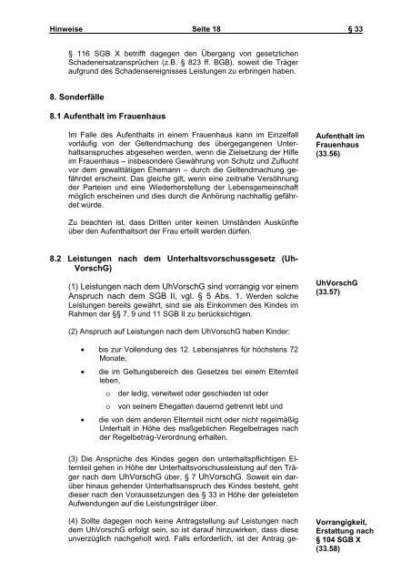 Hinweise § 33 SGB II - Sozialleistungsrecht