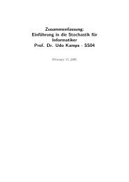 Zusammenfassung: Einführung in die Stochastik für ... - S-Inf