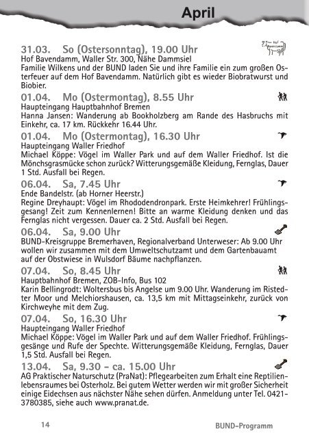 Sommerprogramm 2013 - BUND für Umwelt und Naturschutz ...