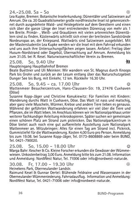 Sommerprogramm 2013 - BUND für Umwelt und Naturschutz ...