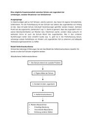 Eine mögliche Zusammenarbeit zwischen Schule und Jugendamt bei