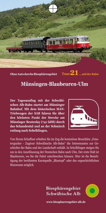 Münsingen-Blaubeuren-Ulm - Biosphärengebiet Schwäbische Alb