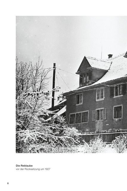 Chronik 100 Jahre Reblaube als PDF - Schwarzenbach Weinbau